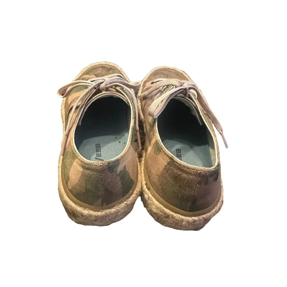 SeaVees Coronado Espadrille Distressed Twill Women’s Shoes Khaki camouflage US 7